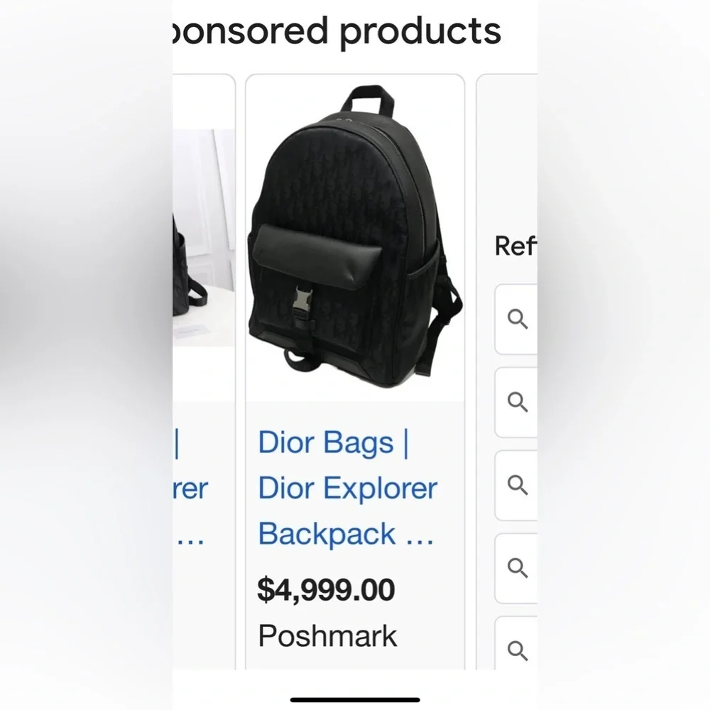 Dior Diamond dark black backpack made in Italy NWT